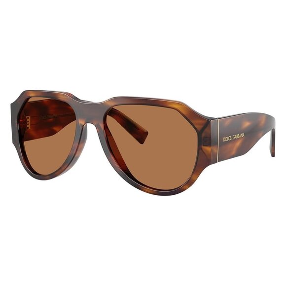 New Dolce & Gabbana Brown Aviator DG4504 3063/73 Sunglasses Women - Picture 1 of 6
